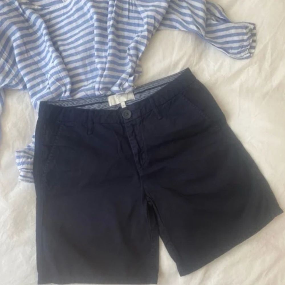 ☀️ Joie Navy Blue Bermuda Shorts 26 Small Medium Small